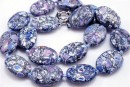 Colier cu margele din magnezit, oval, 25x19mm
